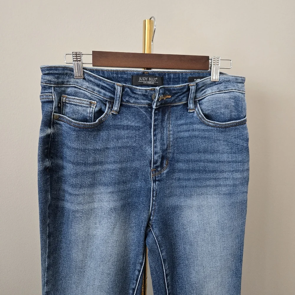 Judy Blue Flare Fit Inseam Panel High Rise Jeans Size 11/30. - Picture 4 of 15